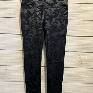 SPANX Camo Print Black Leggings